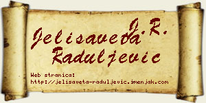 Jelisaveta Raduljević vizit kartica